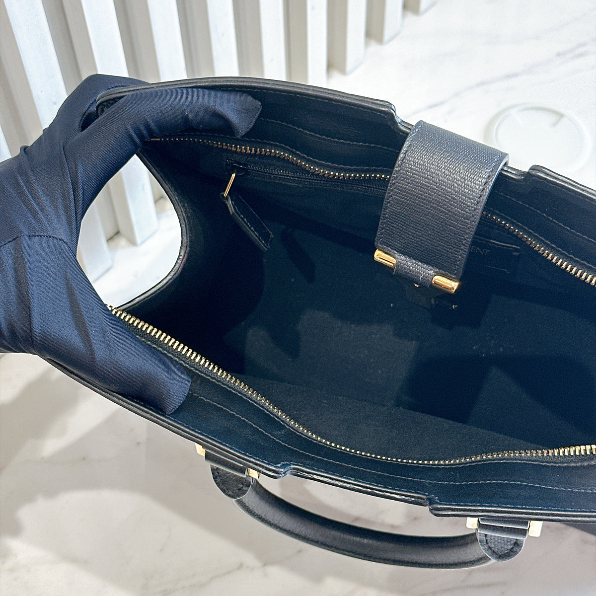 YSL Cabas Chyc Satchel Black