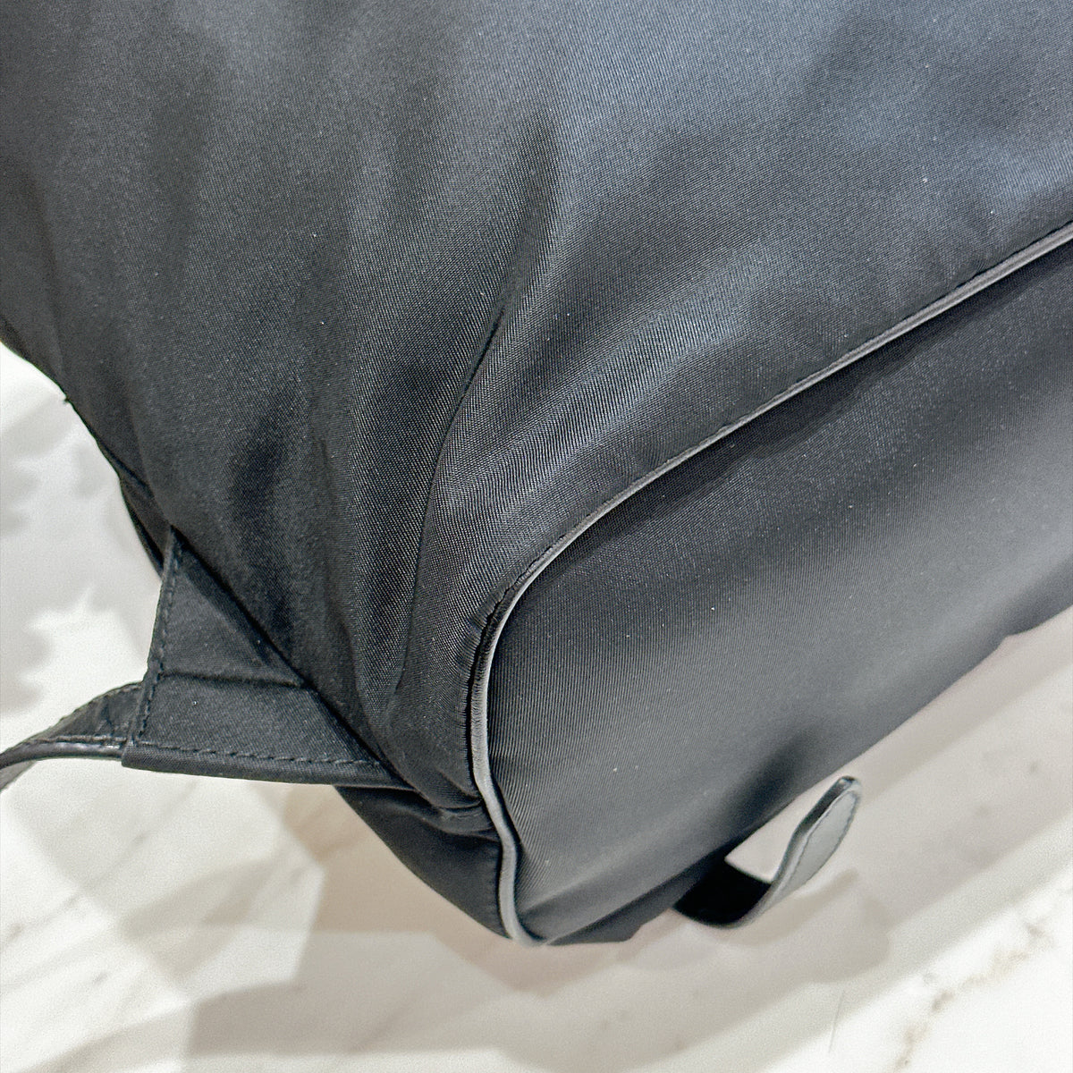 Prada Black Nylon and Leather Backpack