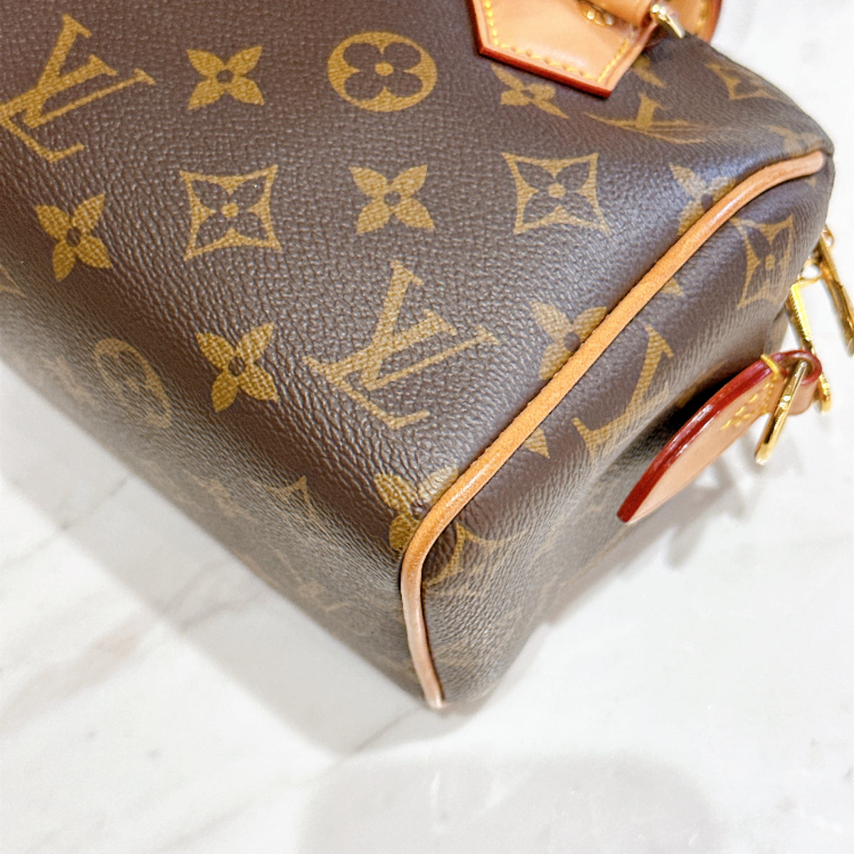 LV Monogram Speedy 20 in Beige Strap