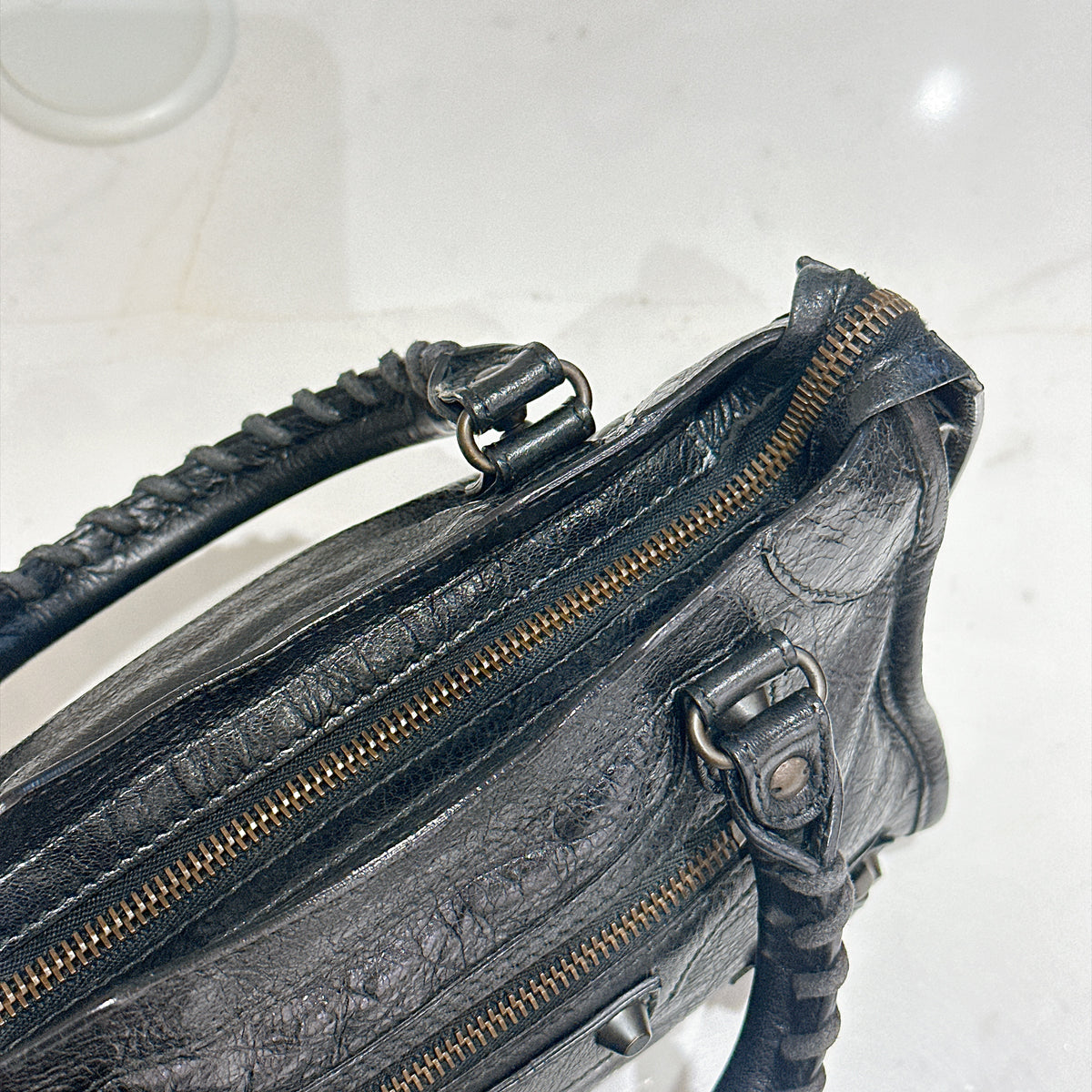 Balenciaga Le City Mini In Black Arena Lambskin