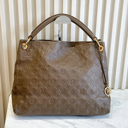 LV Artsy MM Monogram Empreinte Leather in Terre