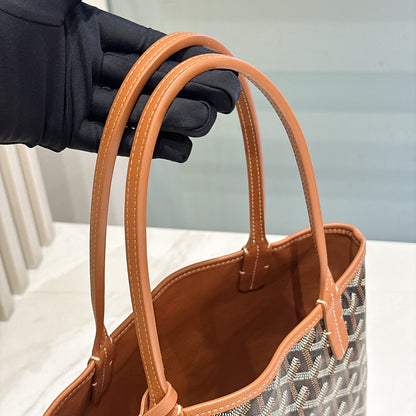 Goyard Mini Anjou in Black and Tan