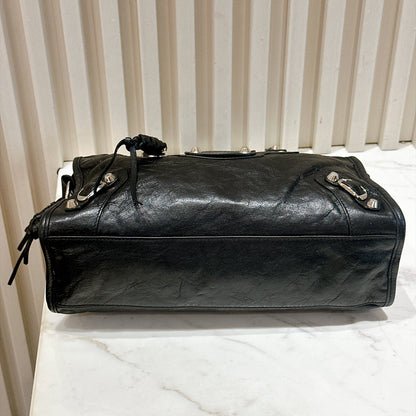 Balenciaga Le City Small In Black Arena Lambskin