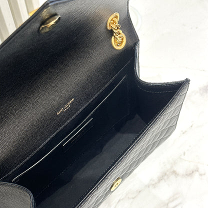 YSL Envelope Medium in Black GHW