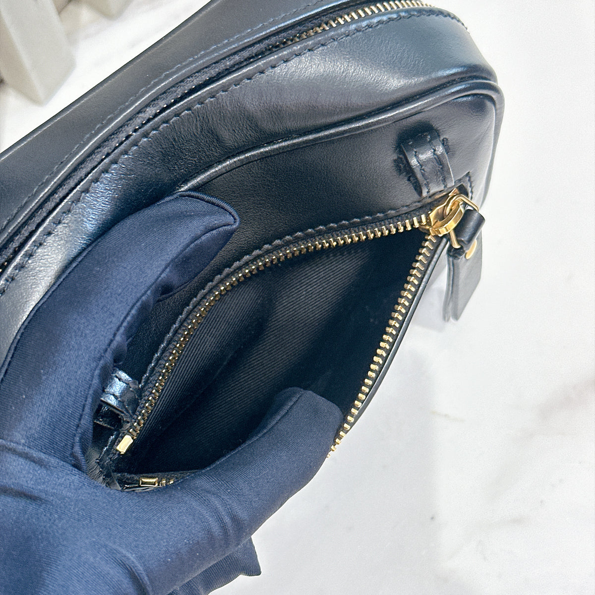 YSL Lou Belt Bag In Black GHW