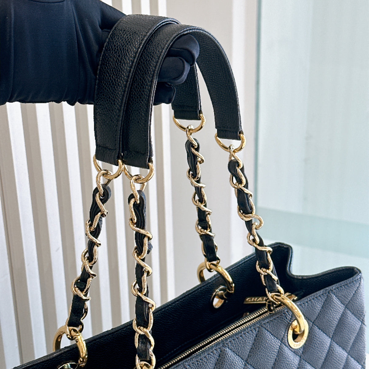 Chanel GST in Black Caviar GHW
