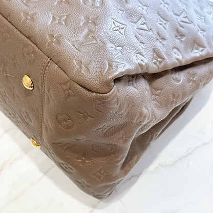 LV Artsy MM Monogram Empreinte Leather in Terre