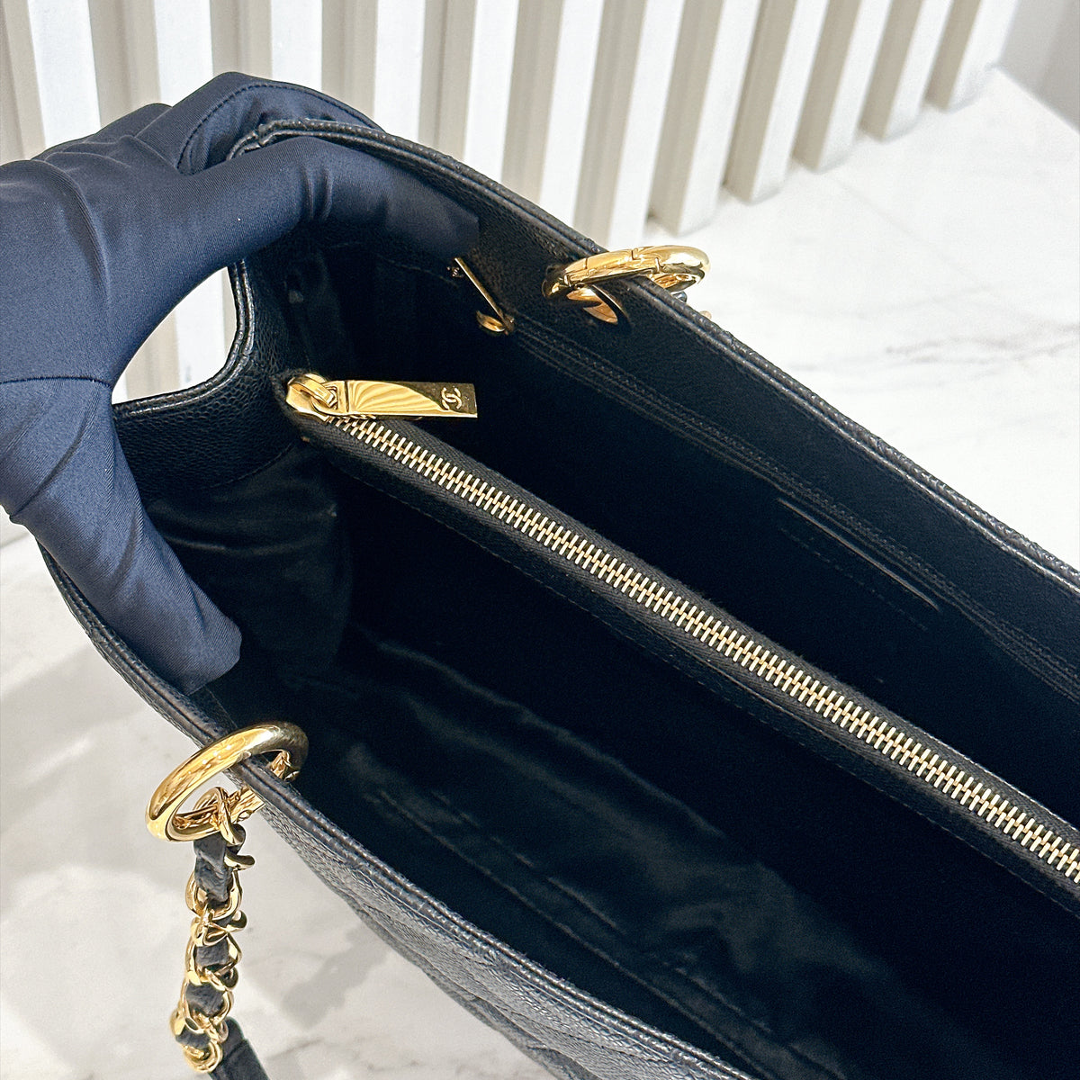 Chanel GST in Black Caviar GHW