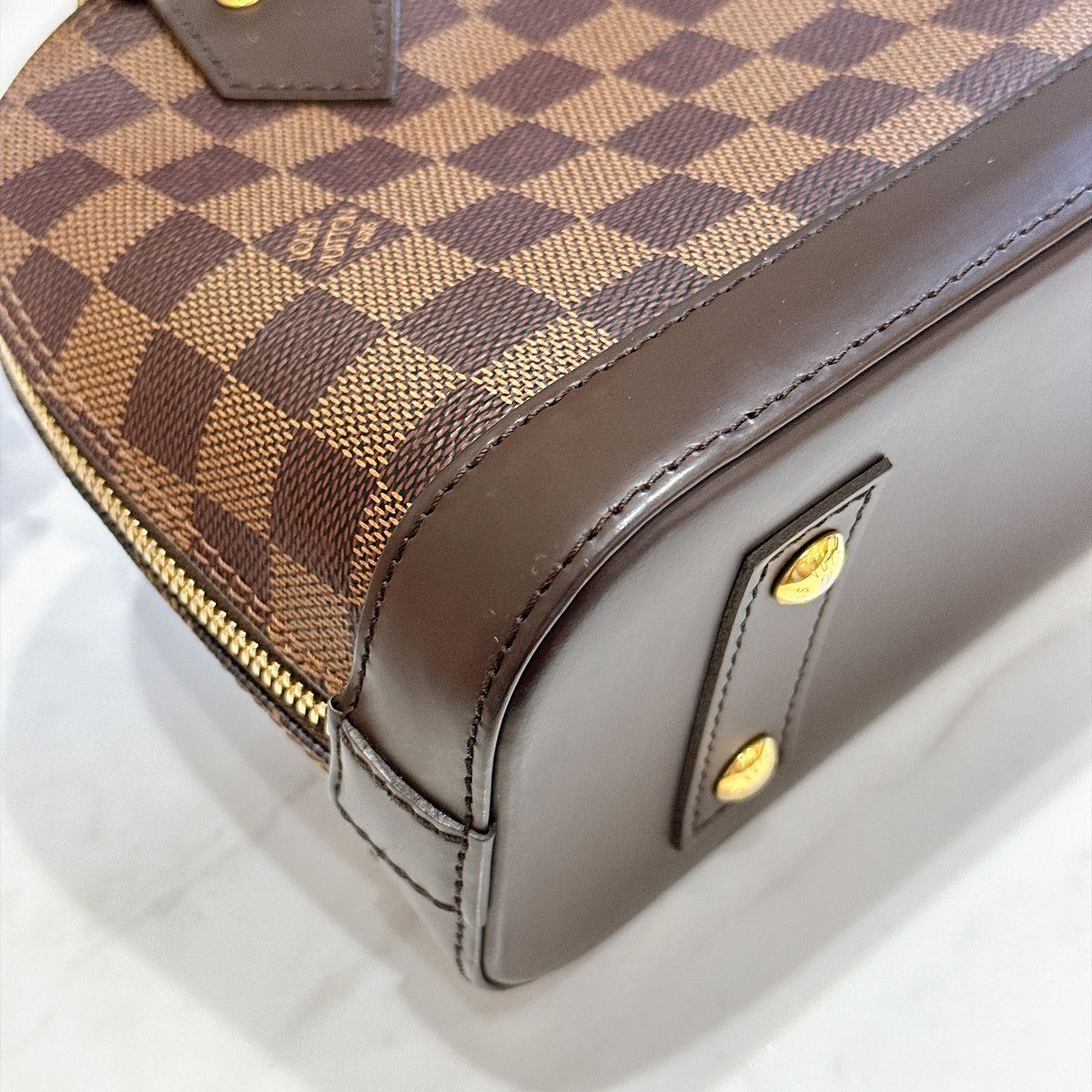 LV Alma BB Damier Ebene Braided