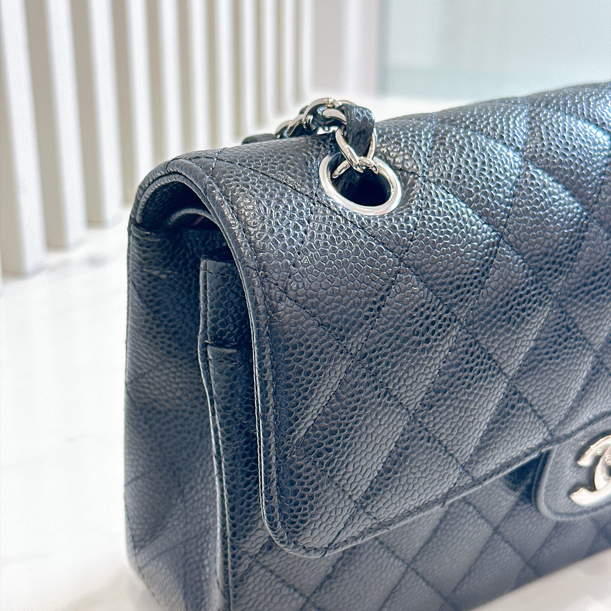 Chanel Classic Flap Small in Black Caviar SHW