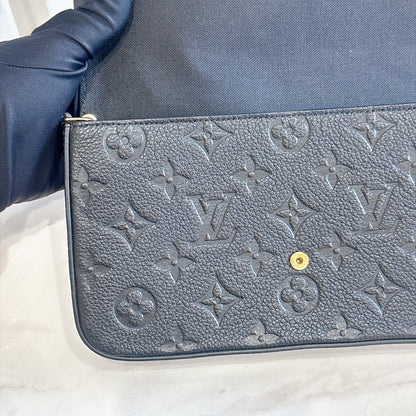 LV Felicie Pochette in Black Empreinte Leather