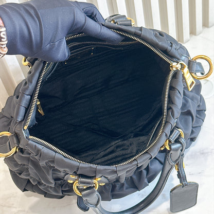 Prada Gaufre Tote Bag in Black Nylon