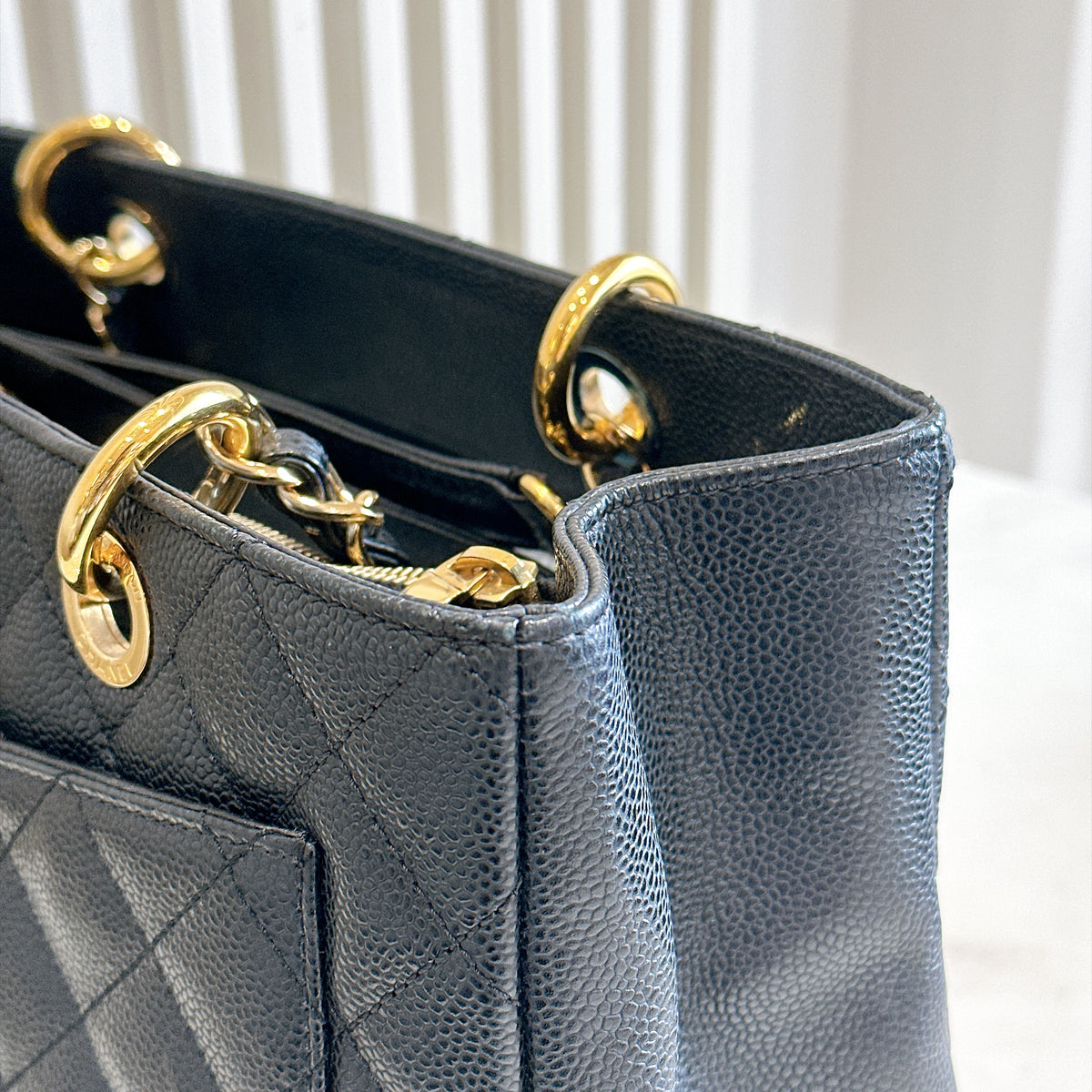 Chanel GST in Black Caviar GHW