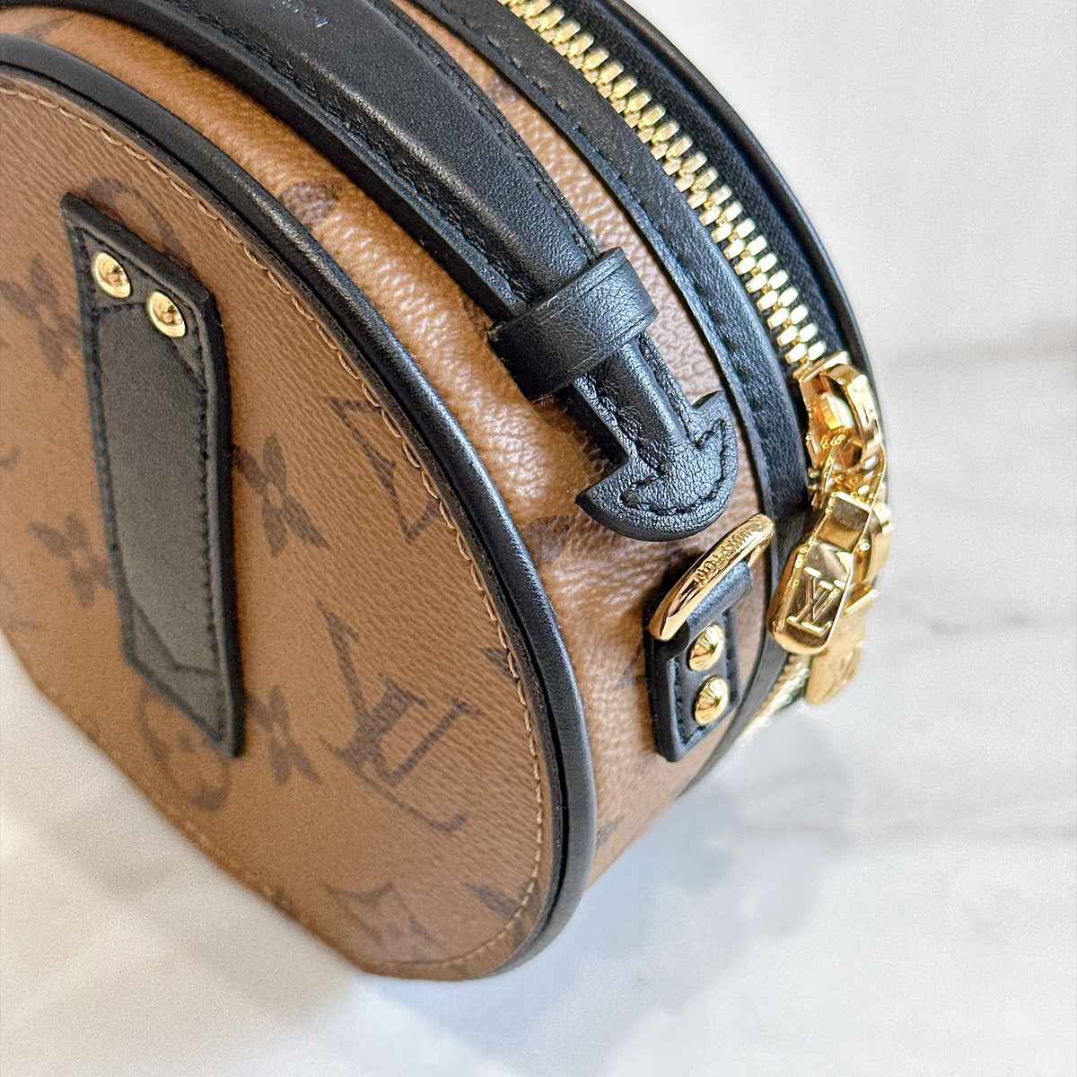 LV Mini Boite Chapeau in Reverse Monogram