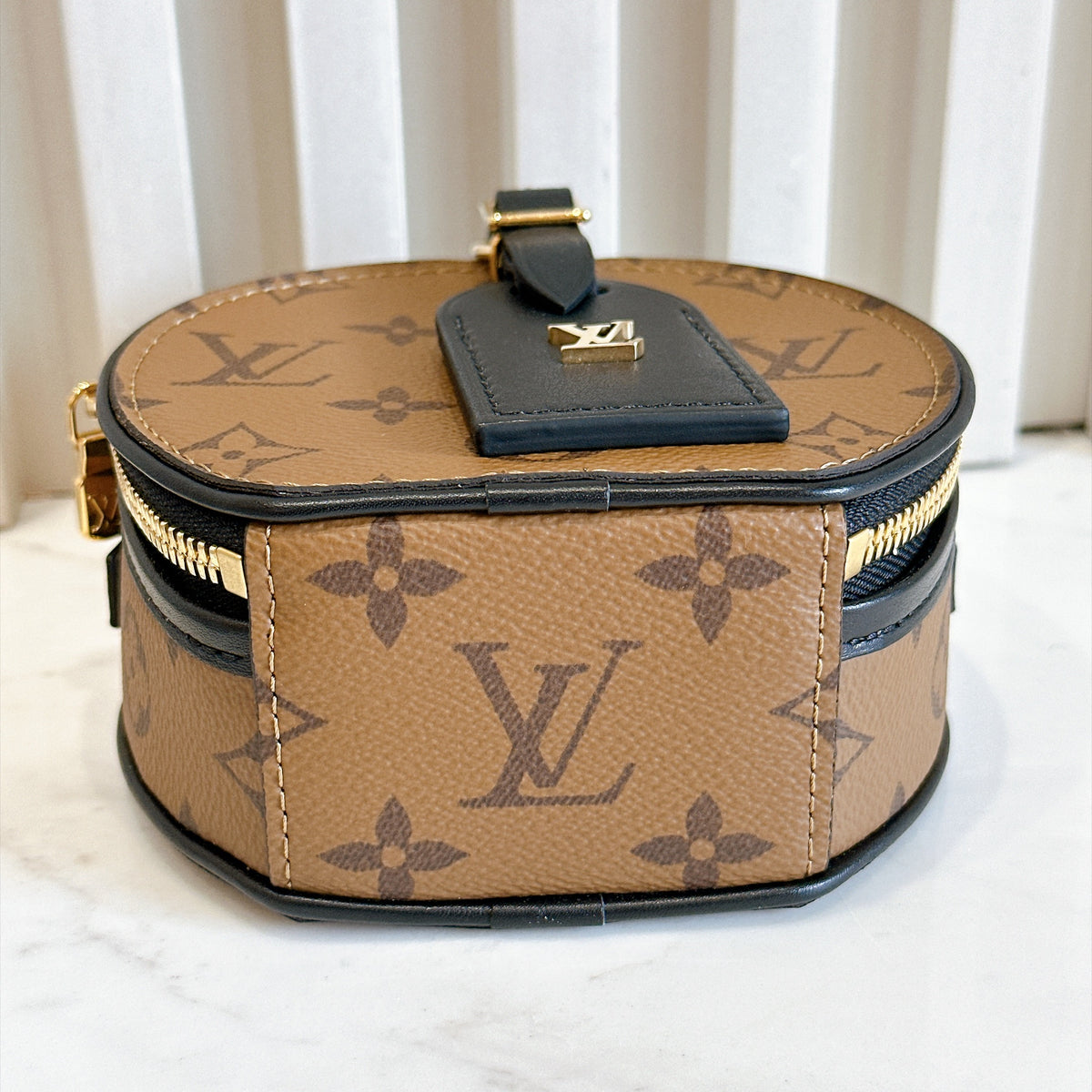 LV Mini Boite Chapeau in Reverse Monogram