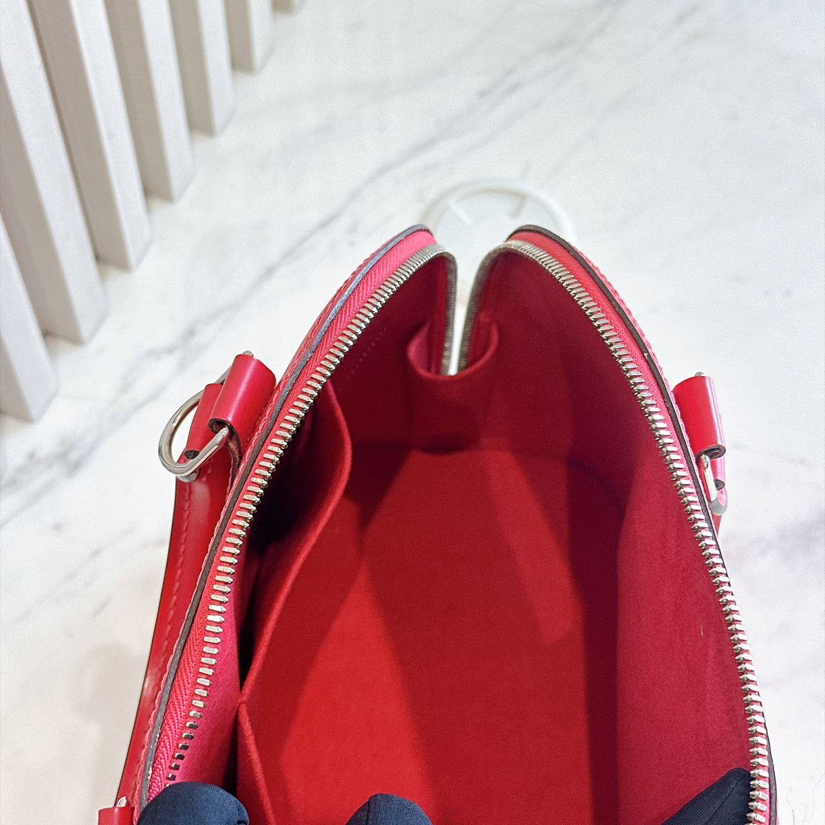 LV Alma PM in Pink Epi Leather