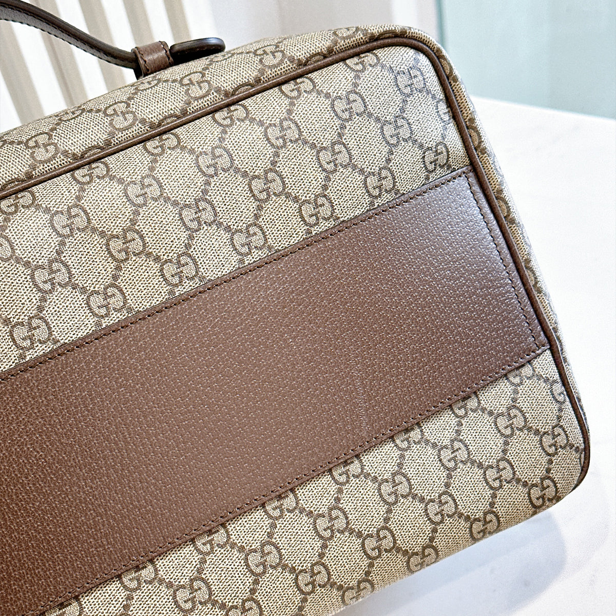 Gucci Web Savoy Shoes Case in GG Supreme