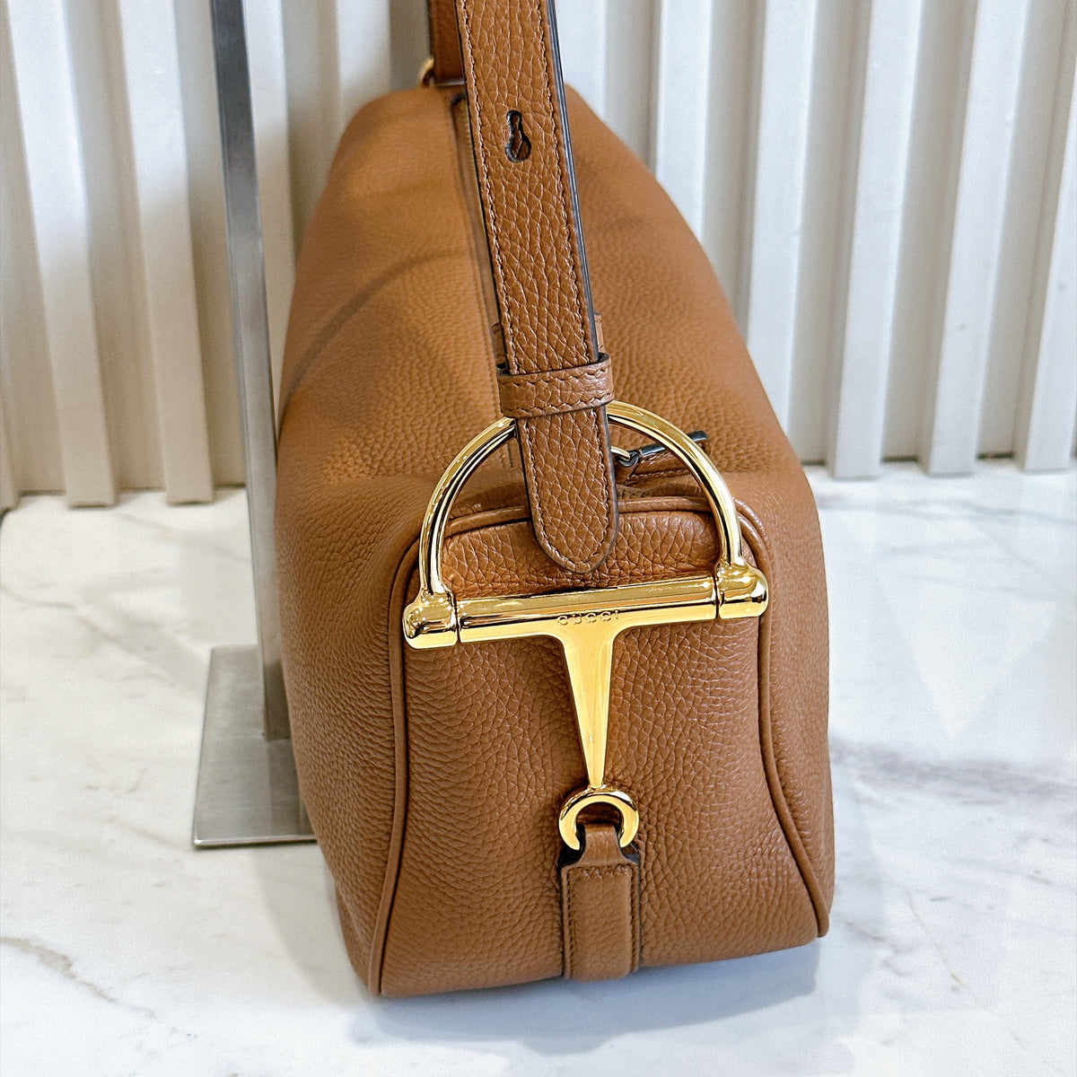 Gucci Half Horsebit Medium Bag Brown