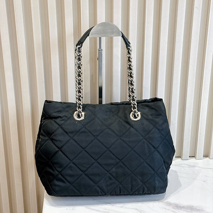 Prada Quilted Tessuto Nylon Chain Shoulder Tote