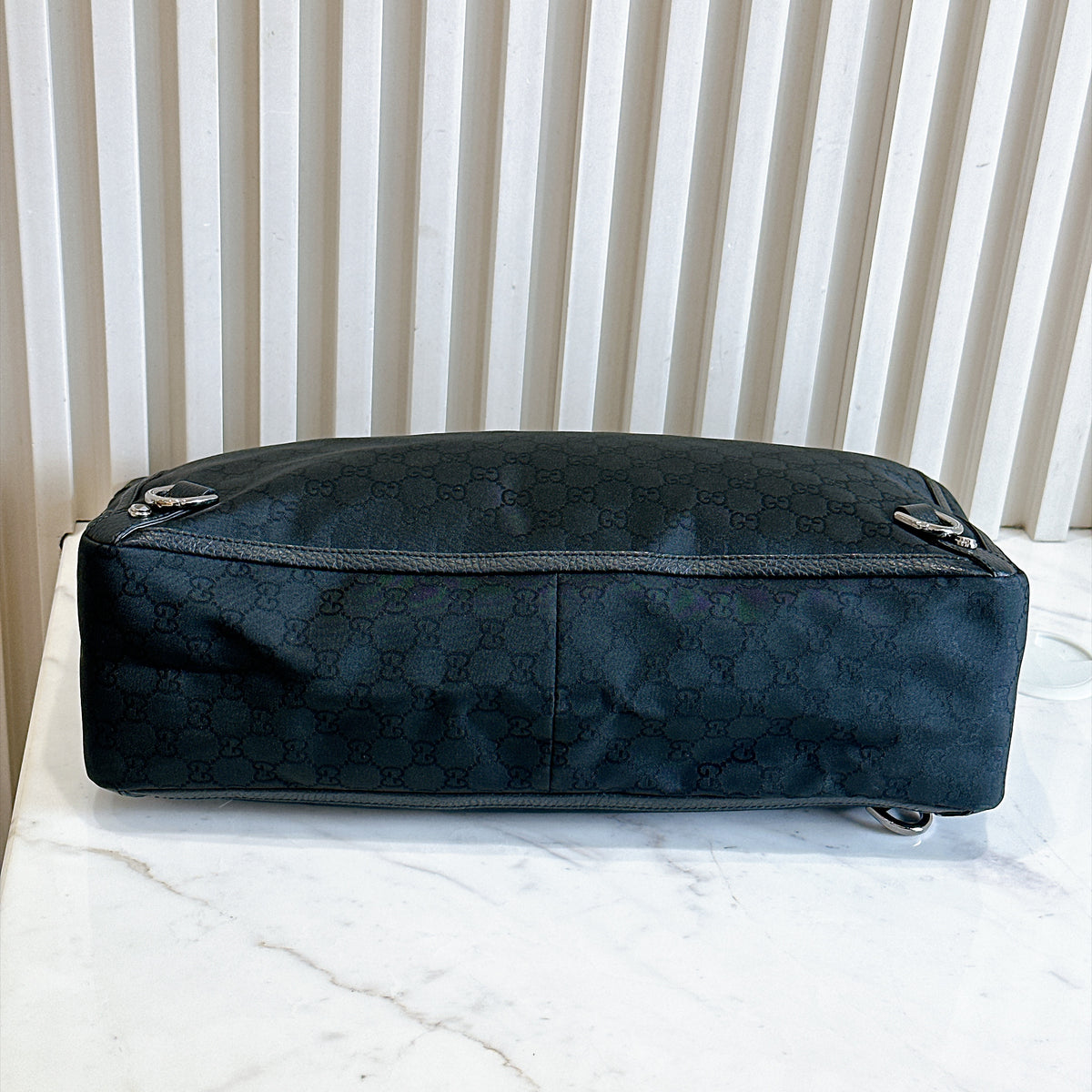 Gucci Black GG Canvas Abbey D-Ring Tote Bag