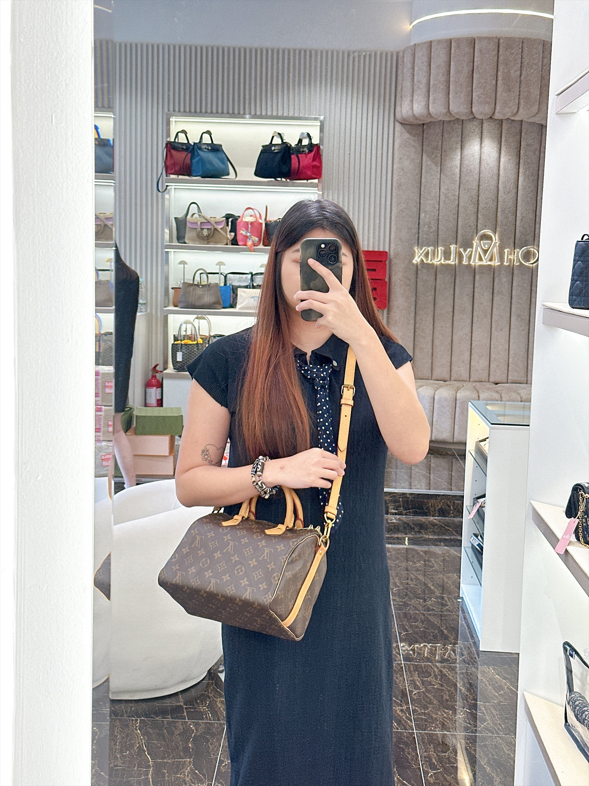 LV Monogram Speedy 25 Bandouliere