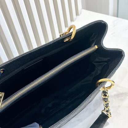 Chanel GST in Black Caviar GHW