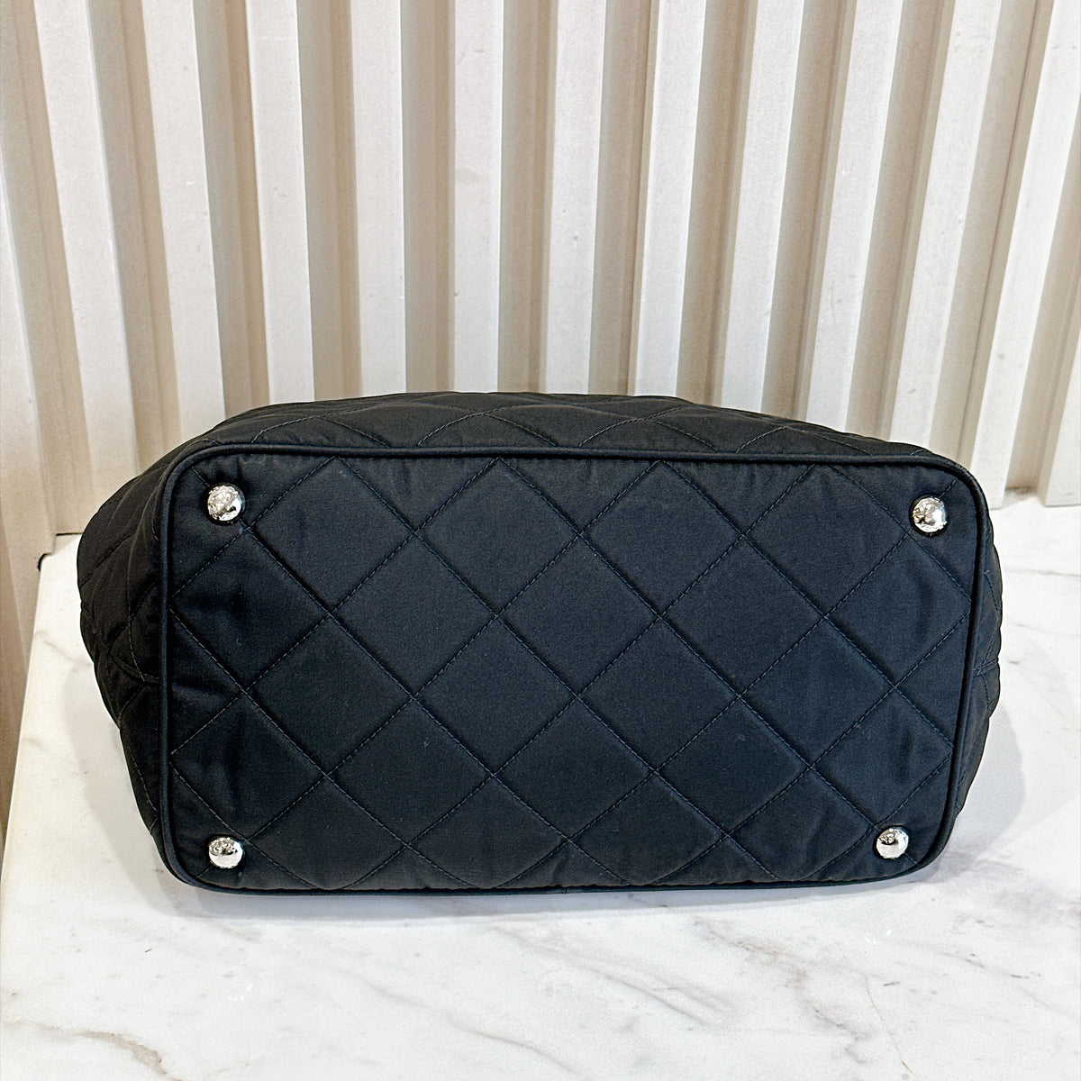 Prada Quilted Tessuto Nylon Chain Shoulder Tote