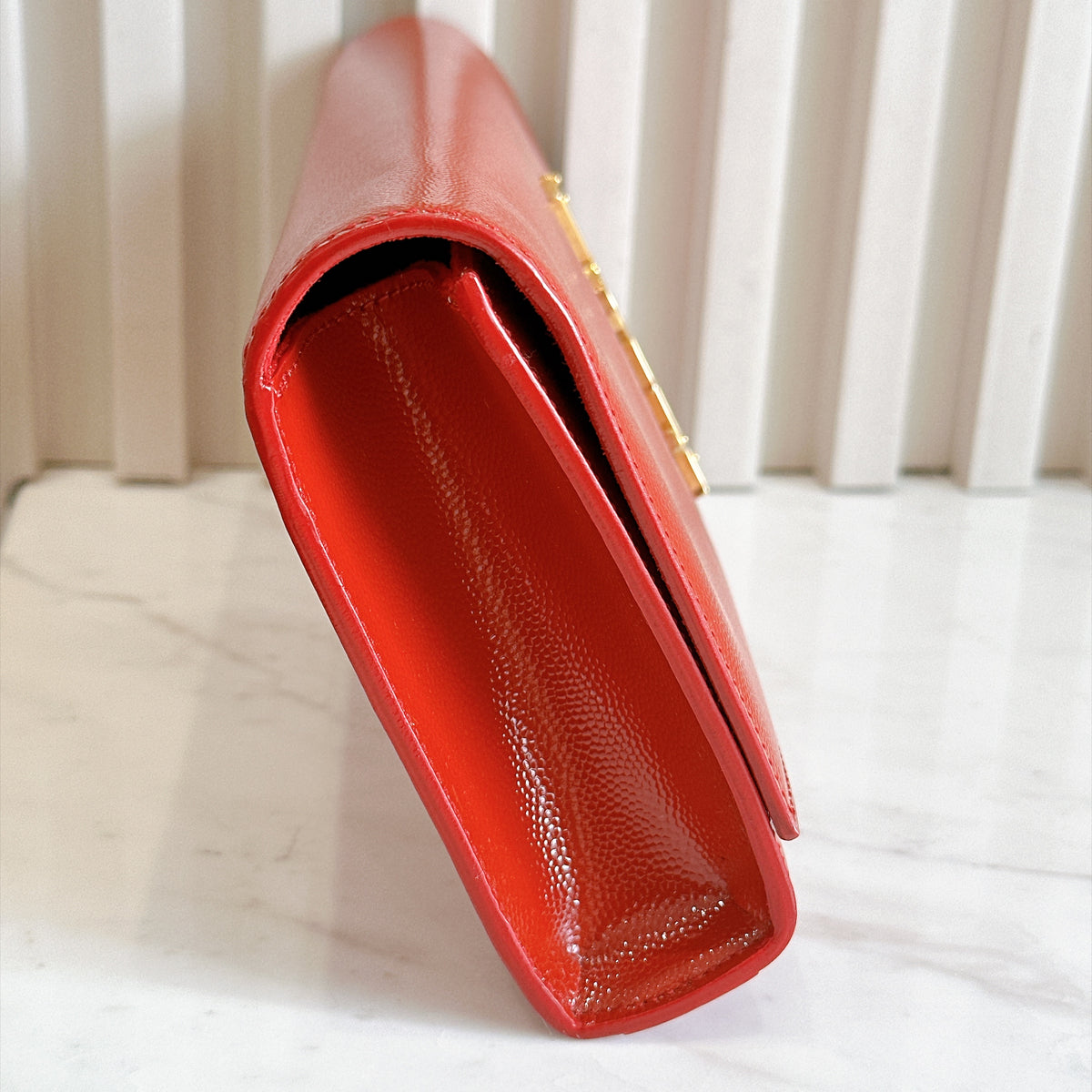 YSL Red Monogram Classic Cassandre Clutch