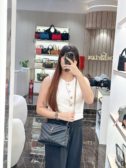 YSL Lou Lou Small in Black GHW