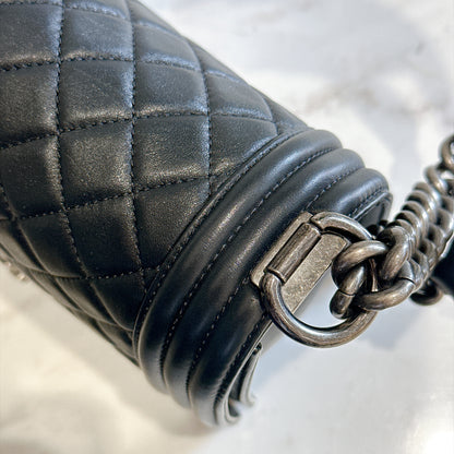 Chanel Boy Old Medium in Black Lambskin