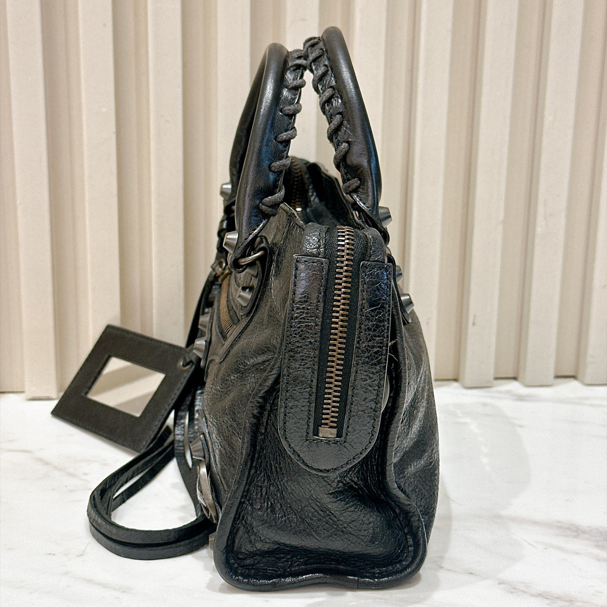 Balenciaga Le City Mini In Black Arena Lambskin