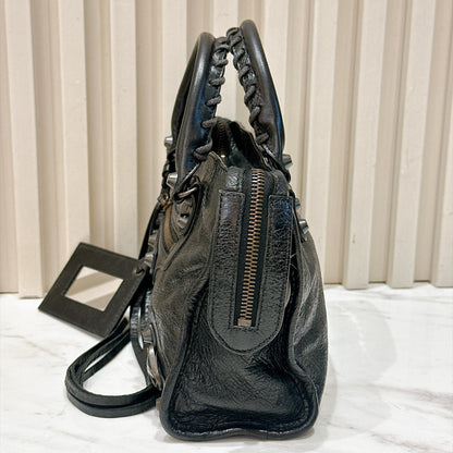 Balenciaga Le City Mini In Black Arena Lambskin