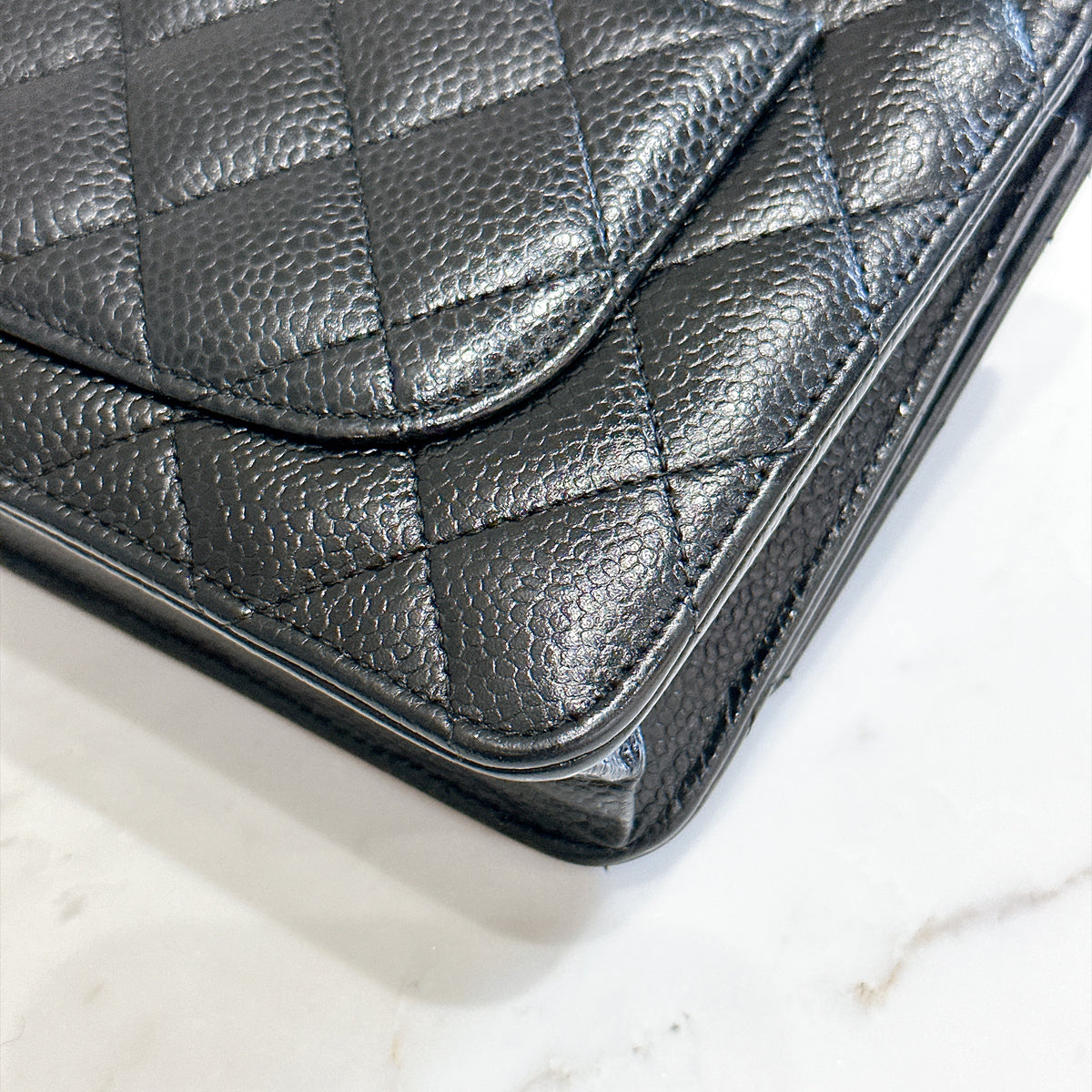 Chanel Wallet On Chain in Black Caviar SHW