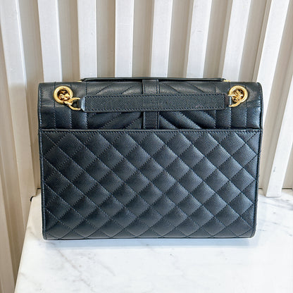YSL Envelope Medium In Black GHW