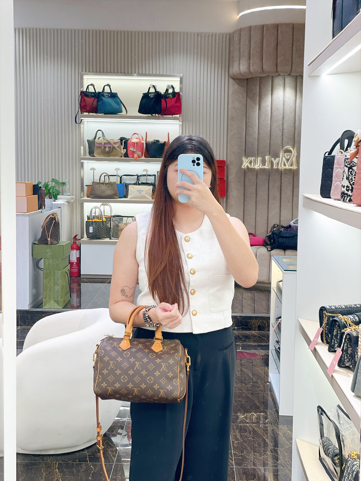 LV Monogram Speedy 25 Bandouliere