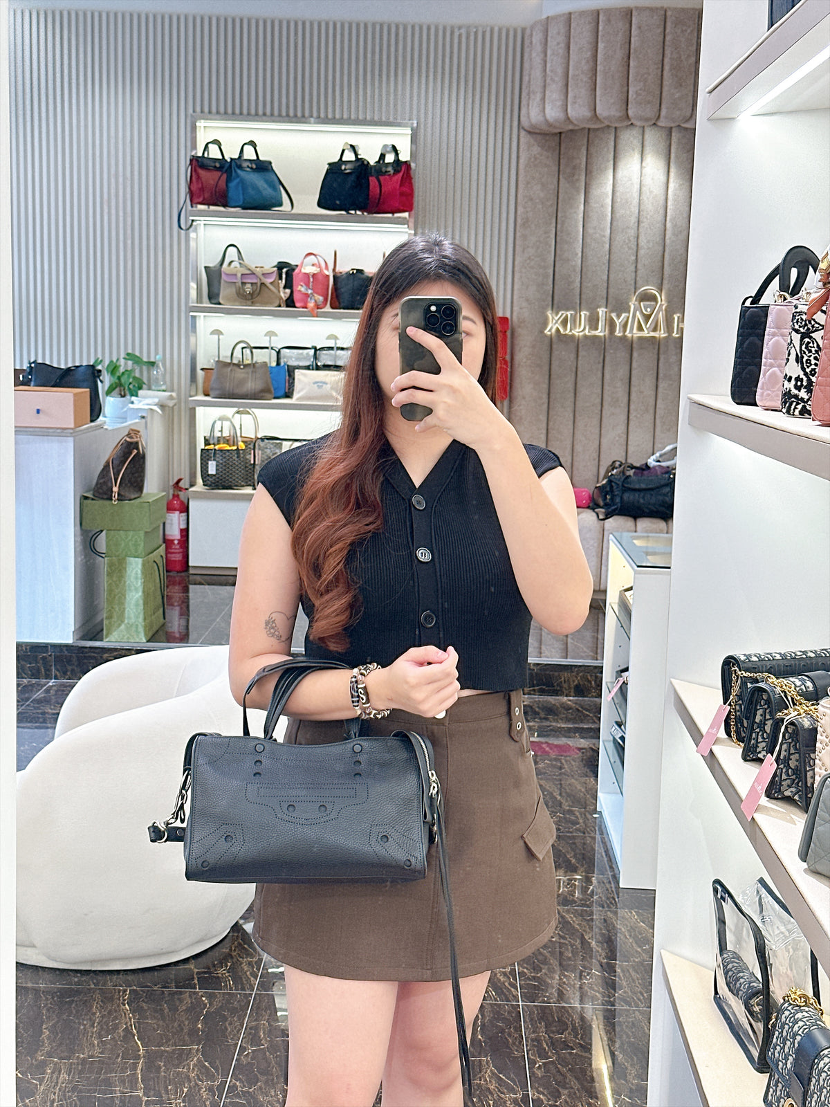 Balenciaga Blackout City Small
