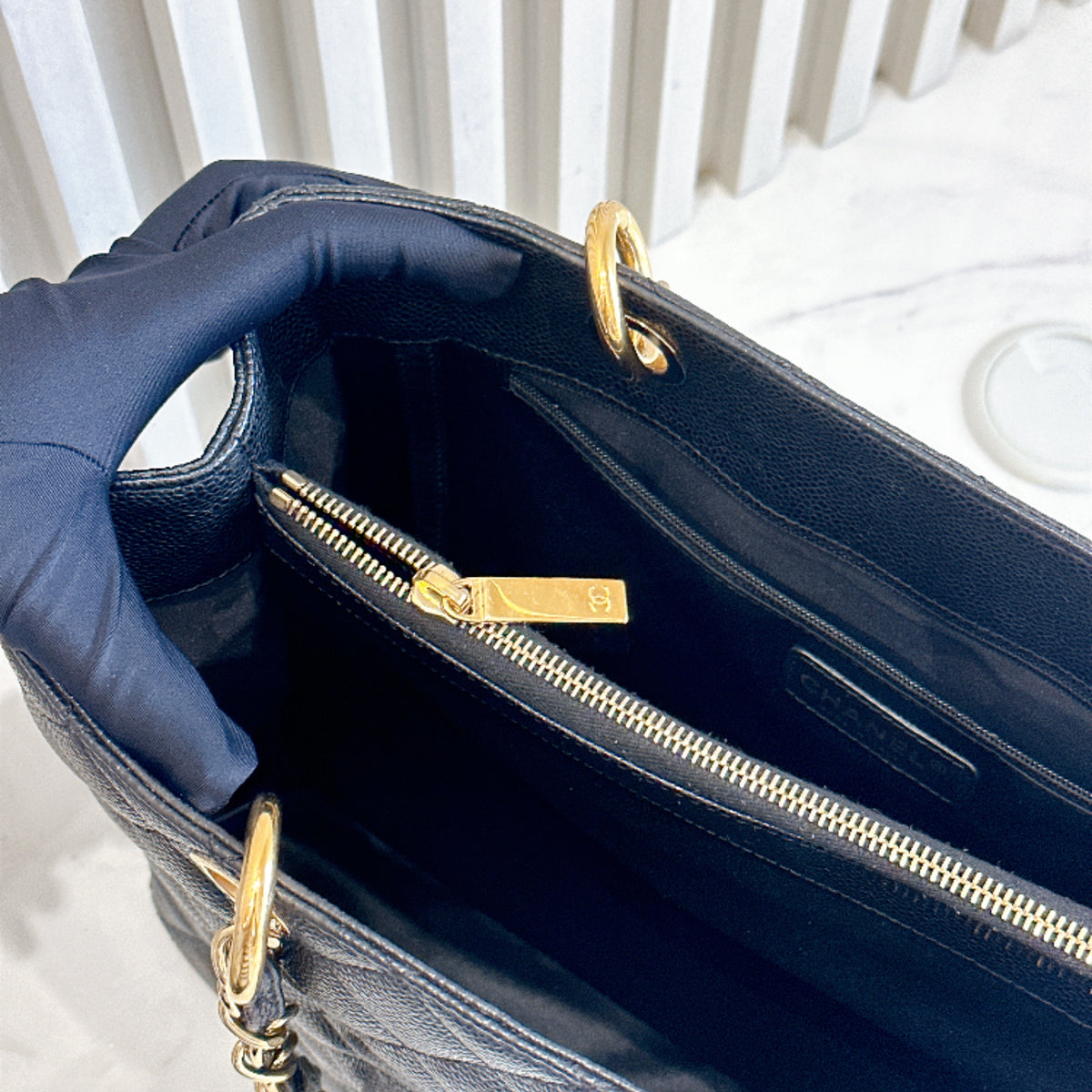 Chanel GST in Black Caviar GHW