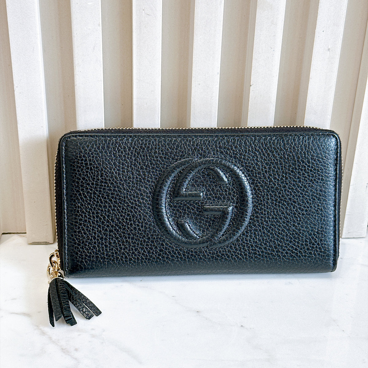 Gucci Soho Long Wallet in Black