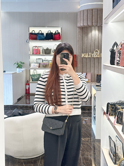 LV Felicie Pochette in Black Empreinte Leather