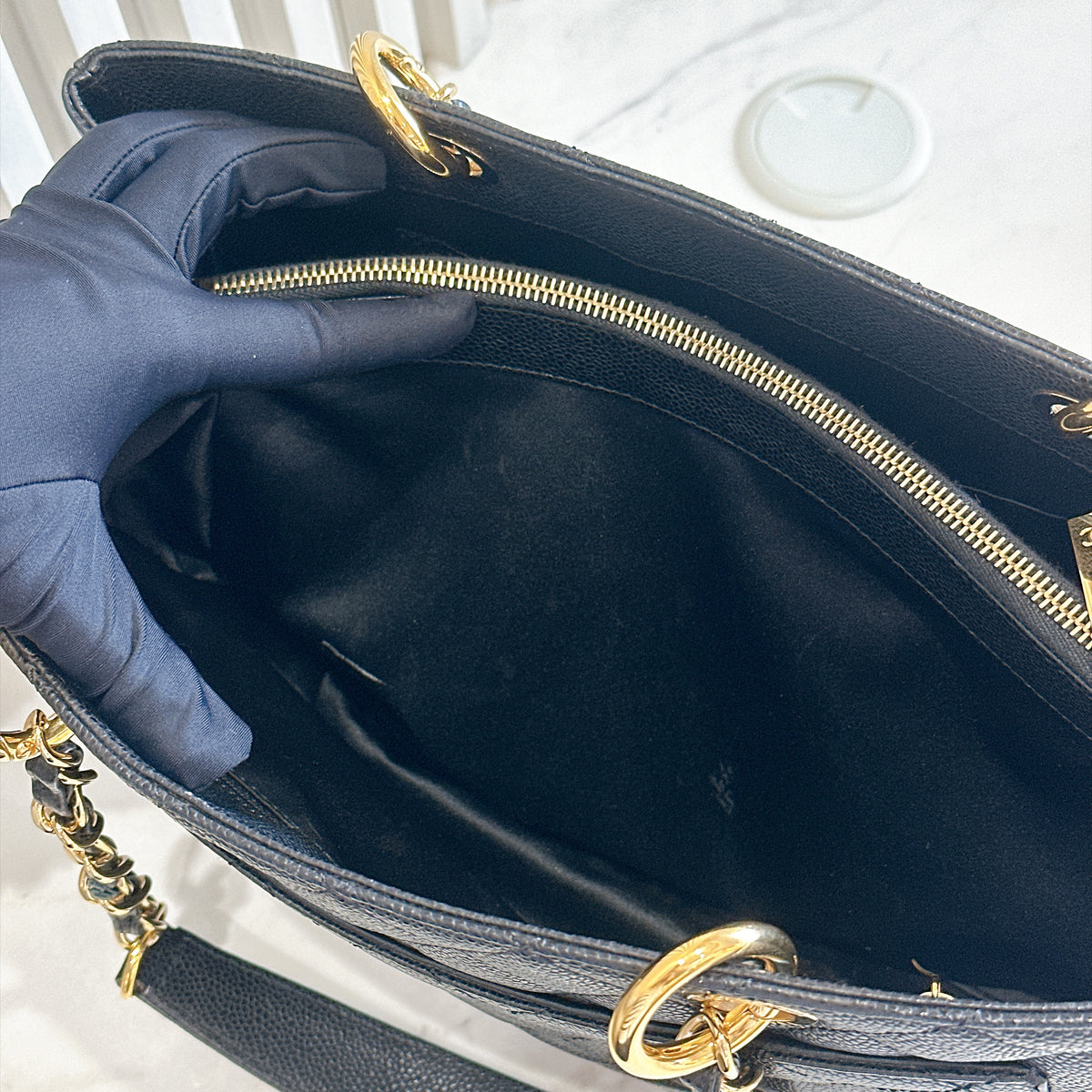 Chanel GST in Black Caviar GHW