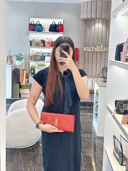 YSL Red Monogram Classic Cassandre Clutch