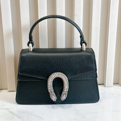 Gucci Mini Dionysus Handle with Crystals in Black