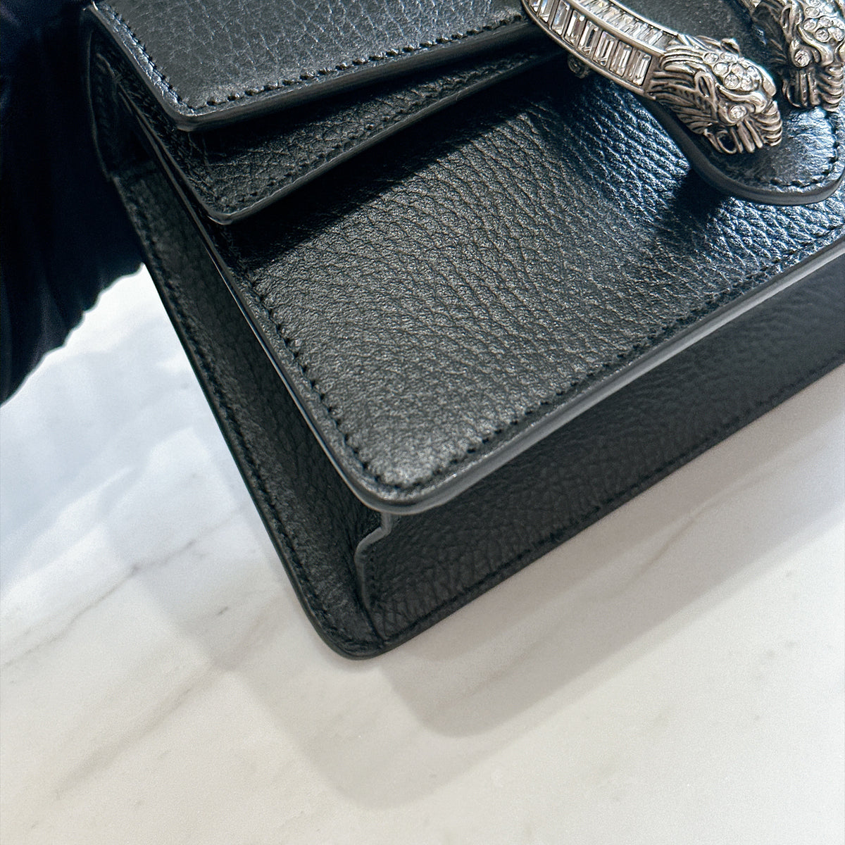 Gucci Mini Dionysus Handle with Crystals in Black