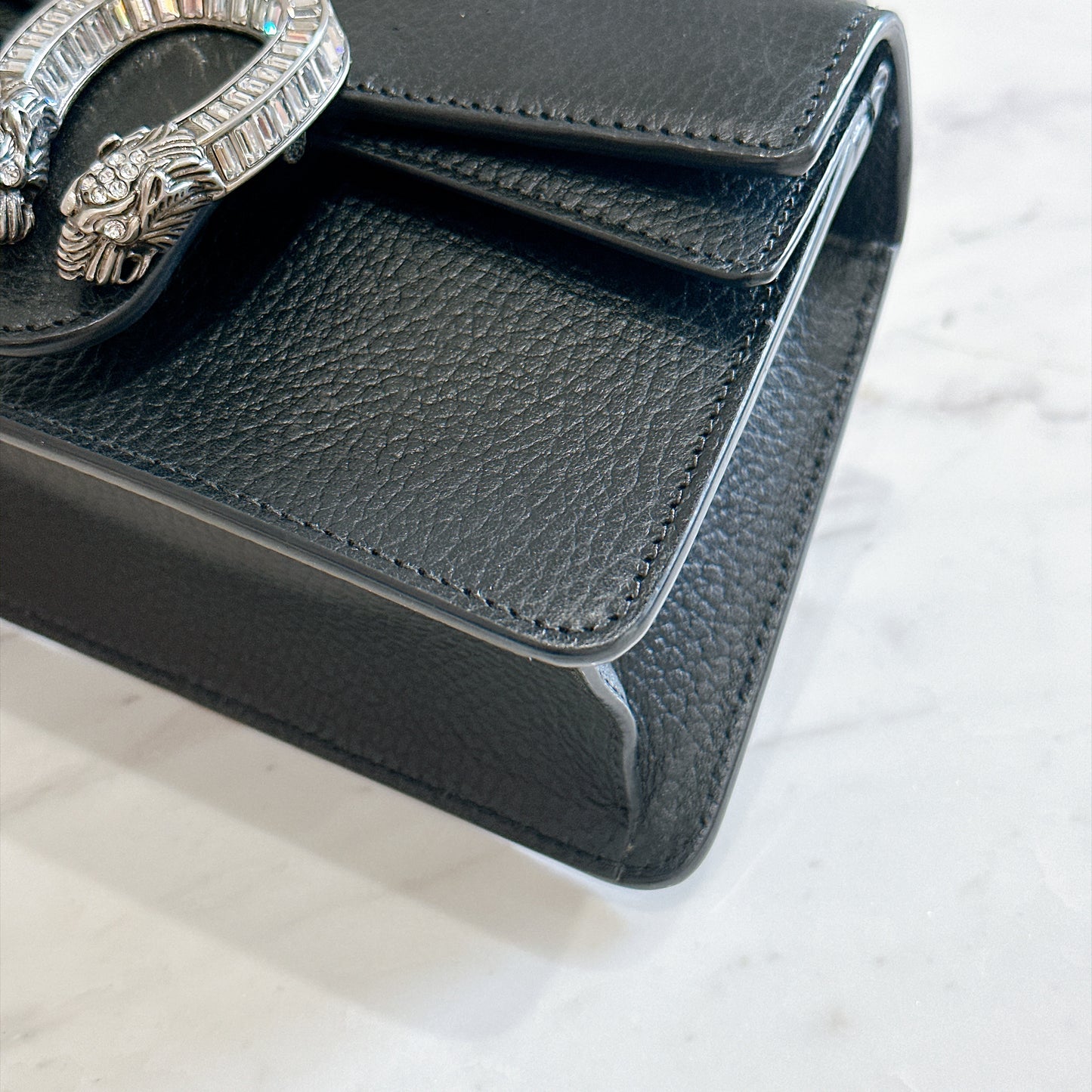 Gucci Mini Dionysus Handle with Crystals in Black