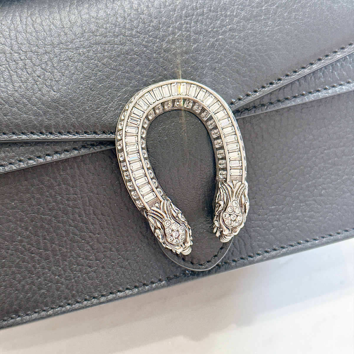 Gucci Mini Dionysus Handle with Crystals in Black