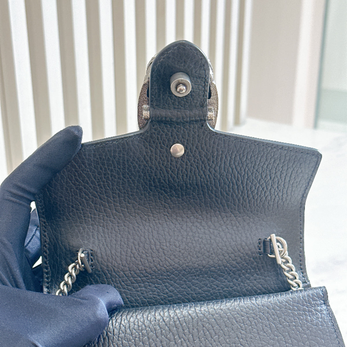 Gucci Mini Dionysus Handle with Crystals in Black