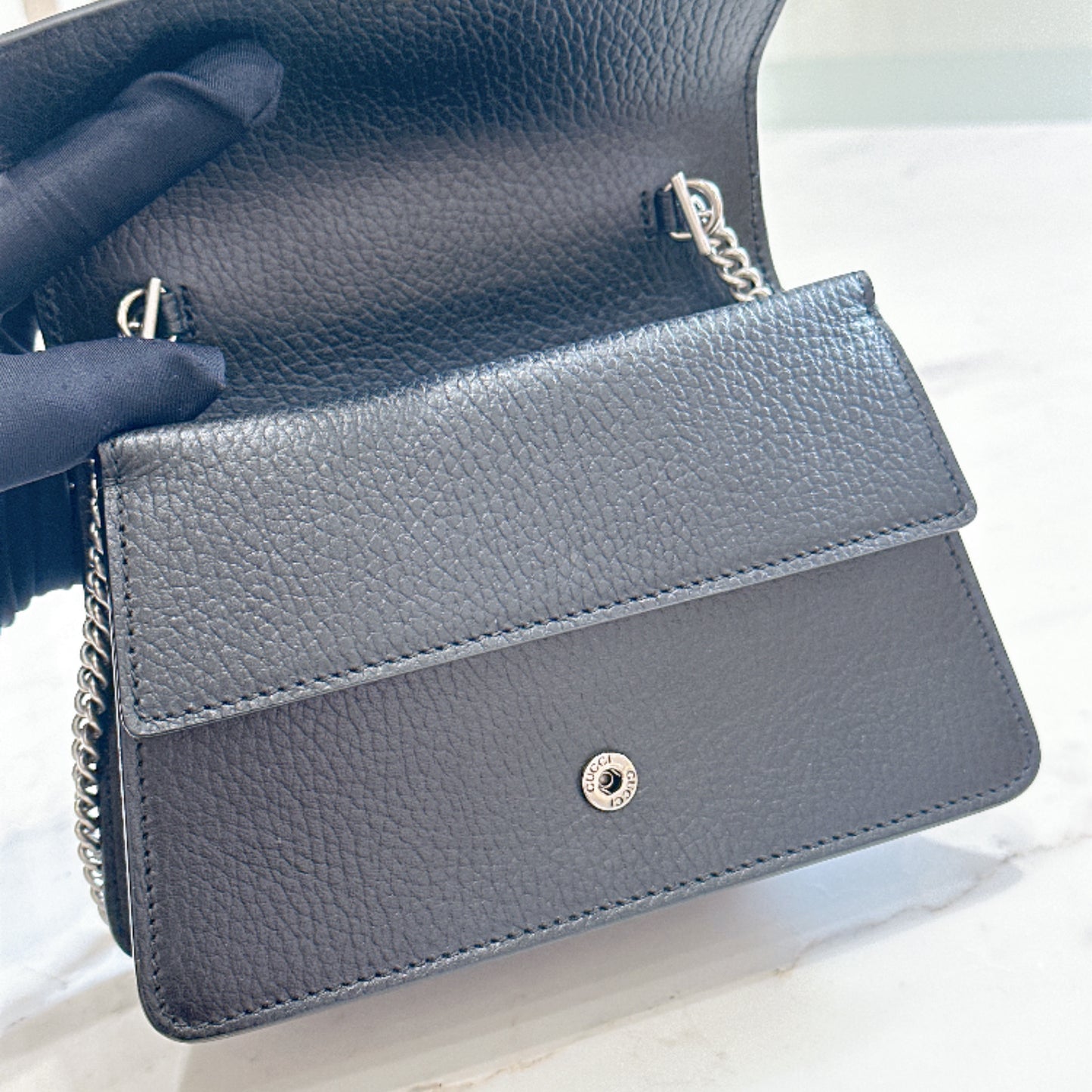 Gucci Mini Dionysus Handle with Crystals in Black