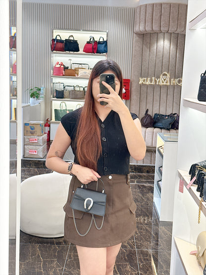 Gucci Mini Dionysus Handle with Crystals in Black