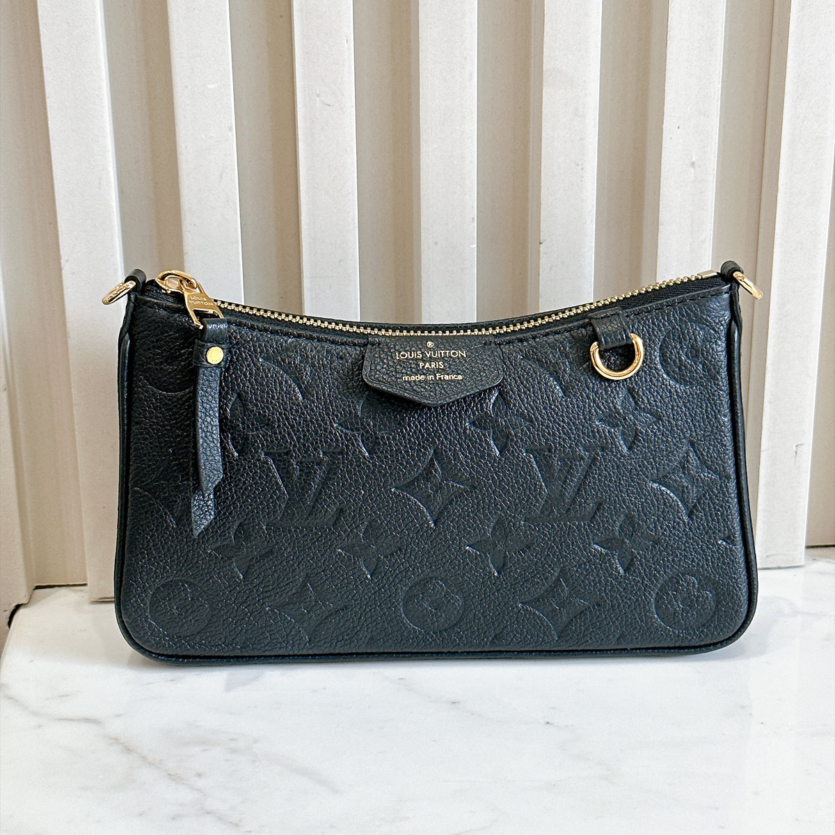 LV Easy Pouch in Black Empreinte Leather