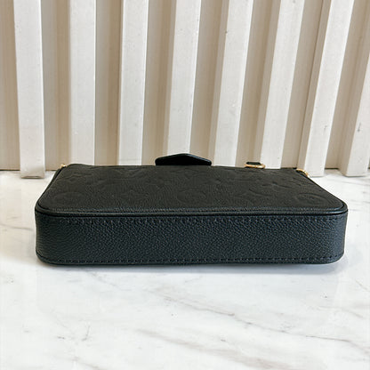 LV Easy Pouch in Black Empreinte Leather